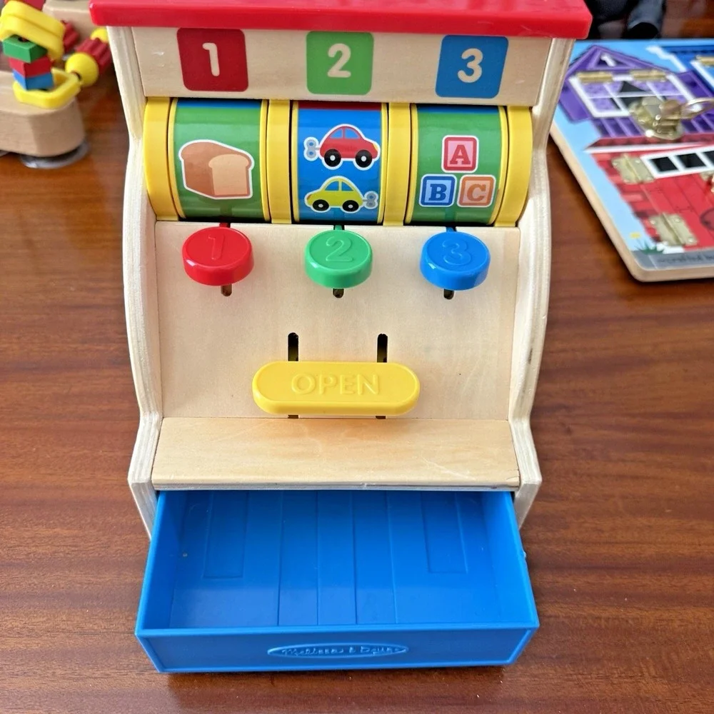 Melissa &‎ Doug Bead Maze Cash Register Latches Board Lot of 3 Pretend Play Toys
